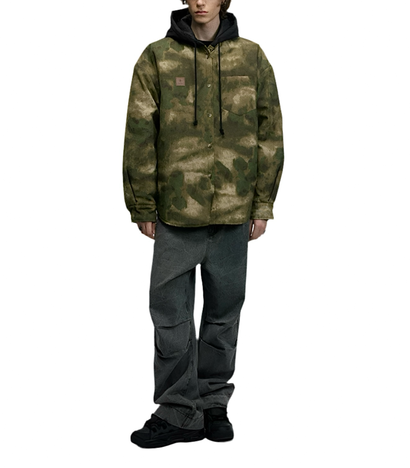 JS10007 Oversized Hooded Winter Jacket/ Shadow Terrain