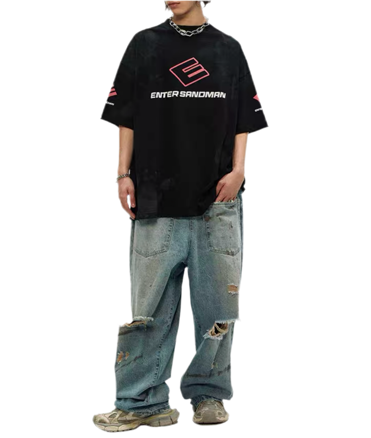 TLS118 Oversized tee/ Grunge Sandman