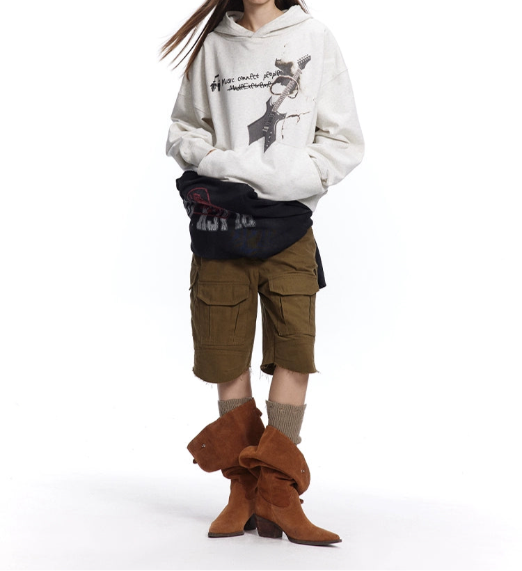 HS10034 Oversized hoodie/ E-Guitar