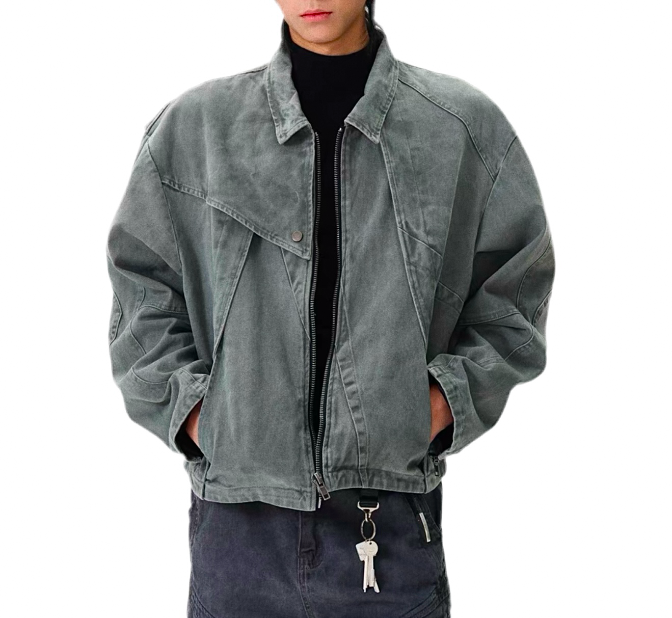 JS10014 Oversized Denim Jacket/ Deconstructed