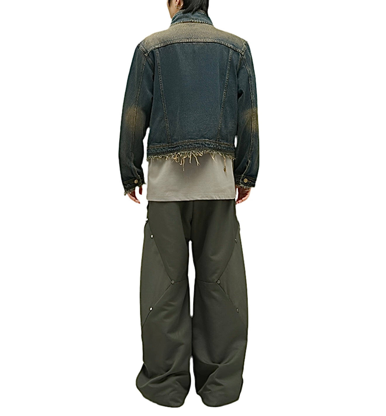 JS10018 Oversized Denim Jacket/ Rebel Crop