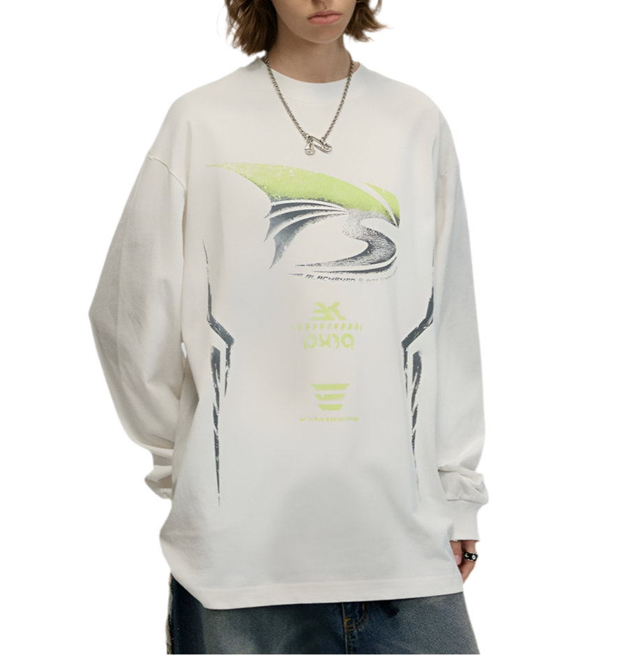 TLS120 Oversized long sleeve/ Waveform Flux