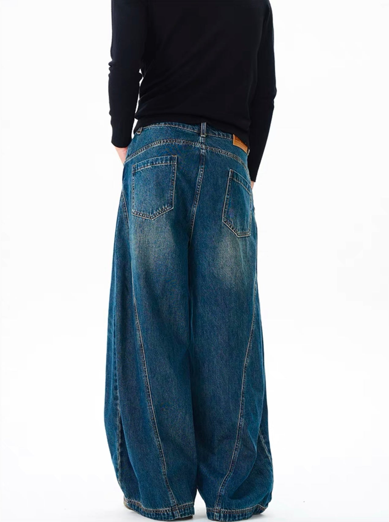 TJ10051 Wide-Leg Barrel Jeans/ Retrograde