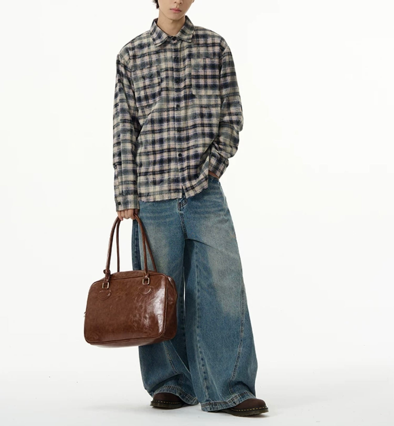 TJ10032 Wide-Leg Barrel Jeans/ Street Glide