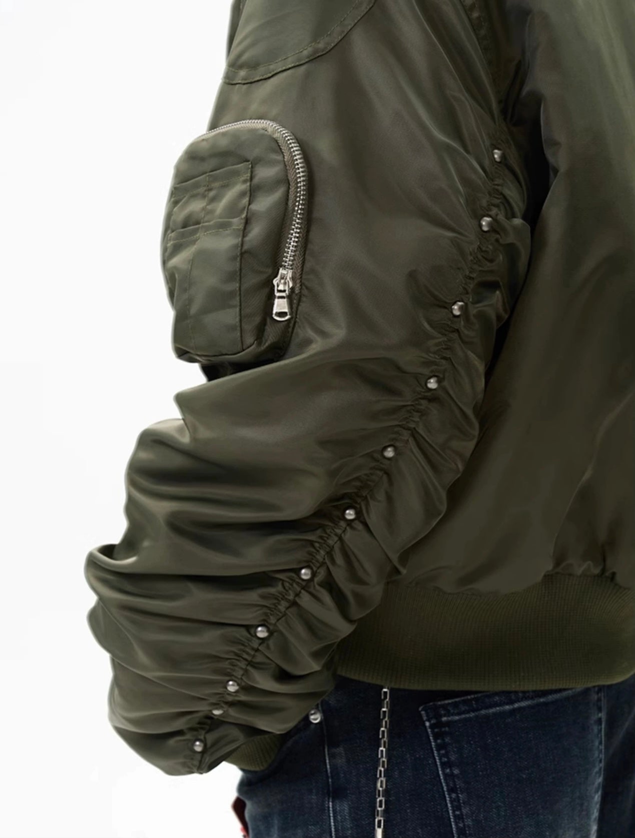 JS10005 Oversized Bomber Jacket/ Aviator Luxe