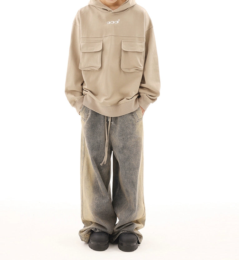 TJ10026 Oversized Jeans/ Sanded Blue