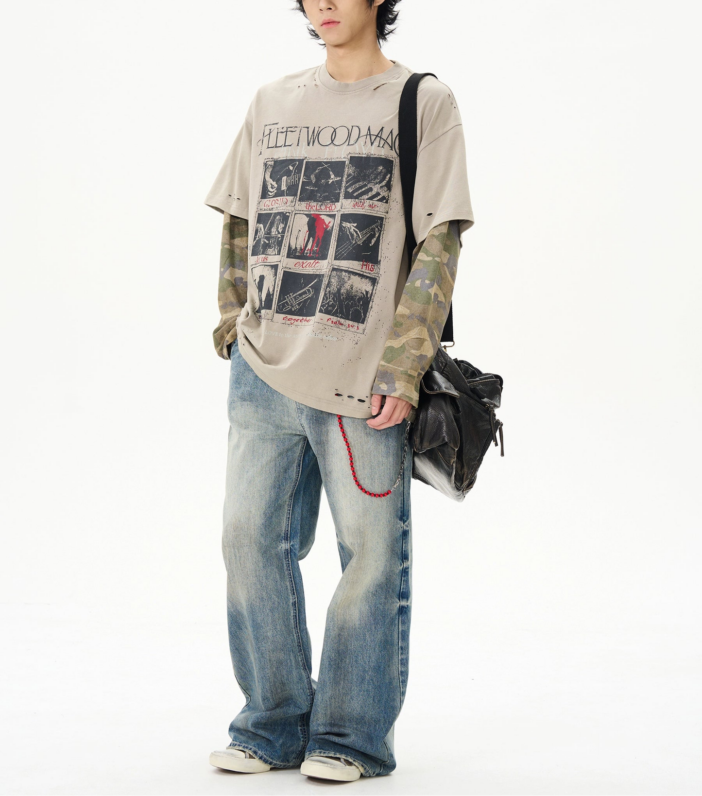 TJ10080 Flare Dirty Washed Bootcut Jeans