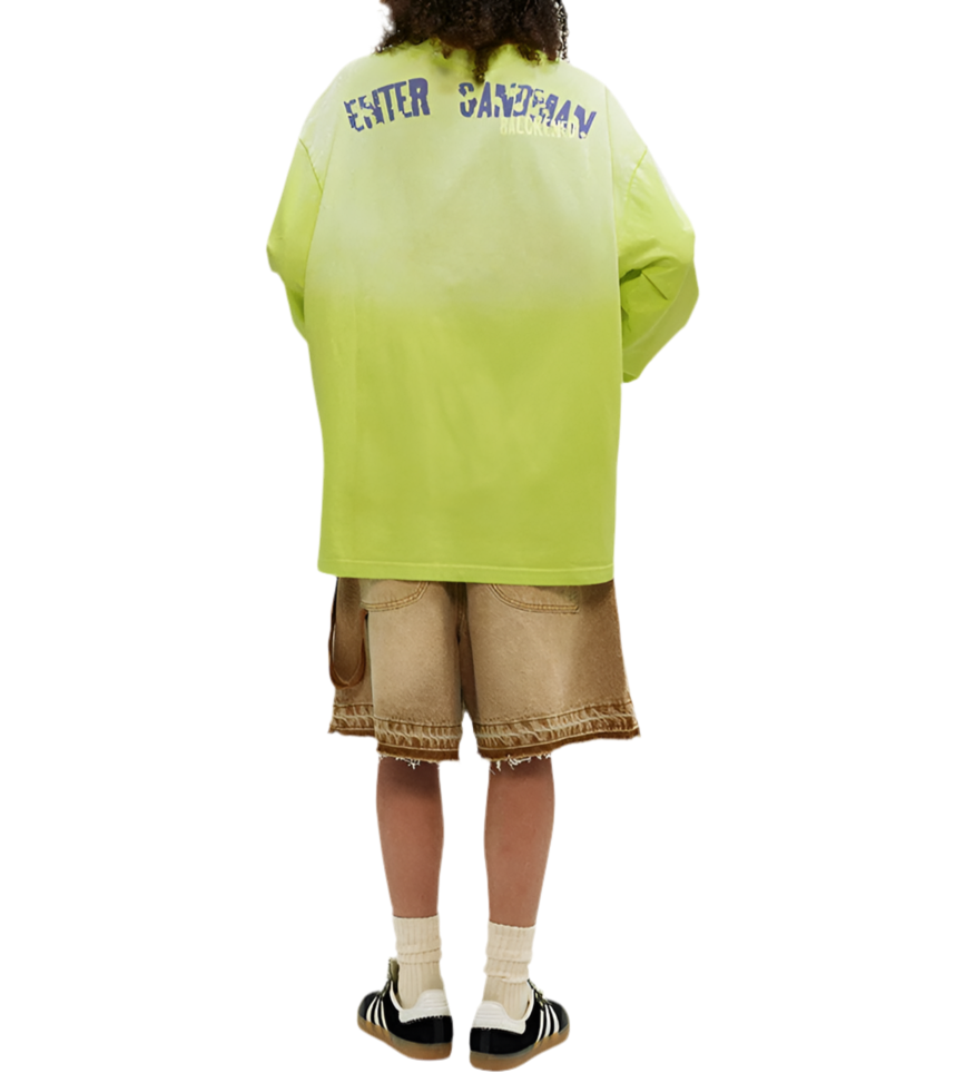 TLS115 Oversized Long sleeve tee/ Electric Eclipse