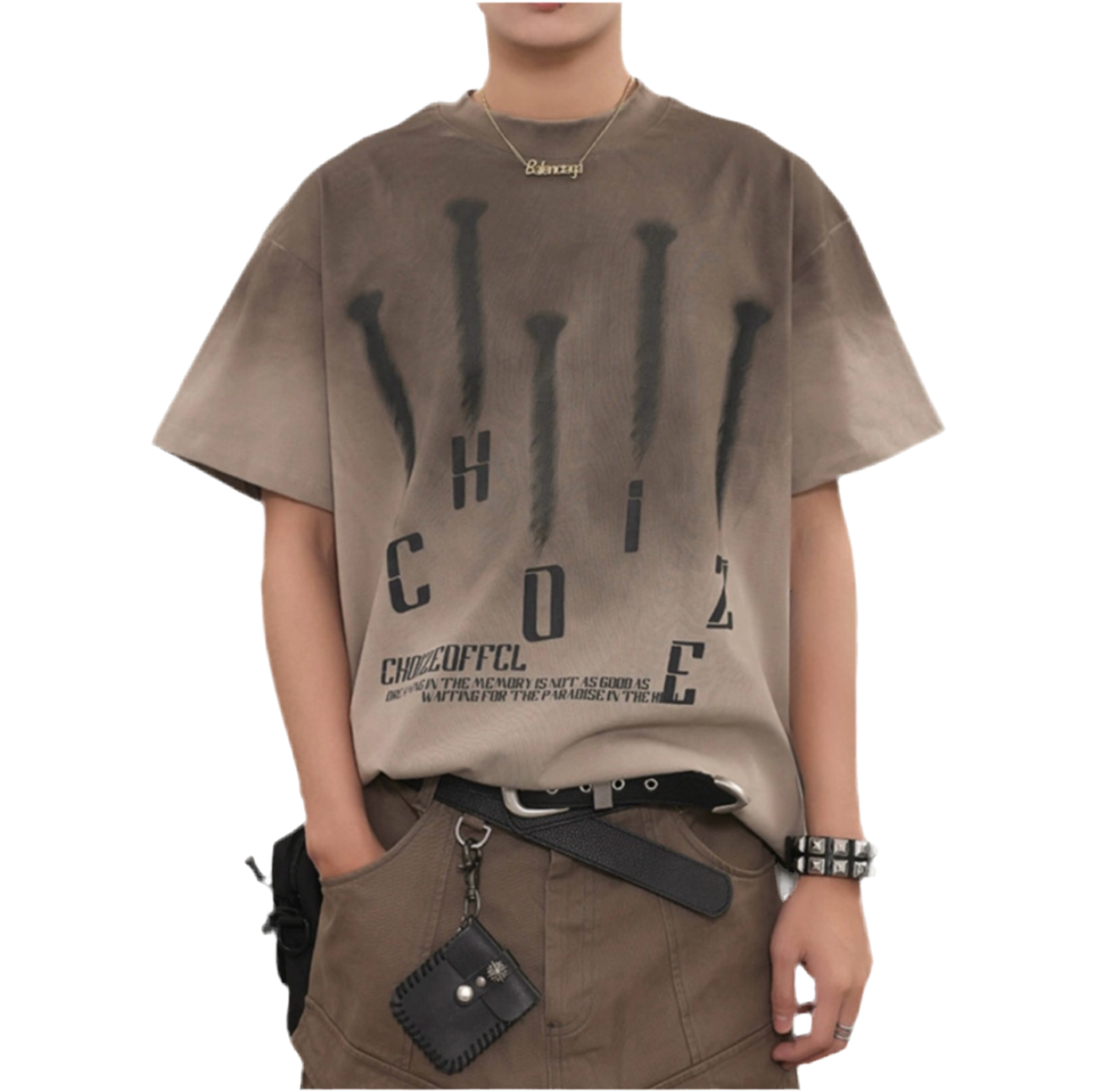 TLS137 Oversized tee/ Nails