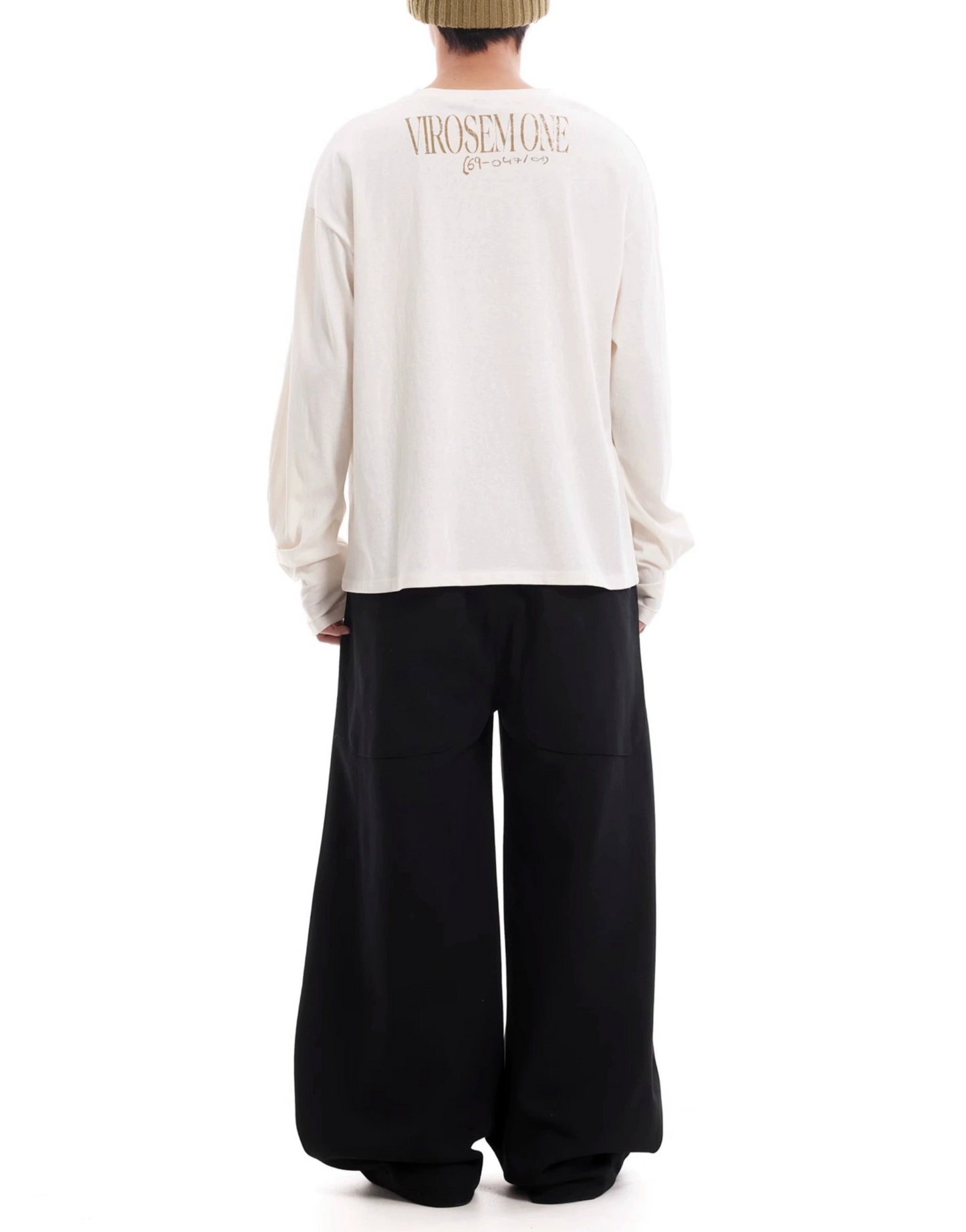 TLS146 Oversized Long Sleeve Digital Print Vintage Tee
