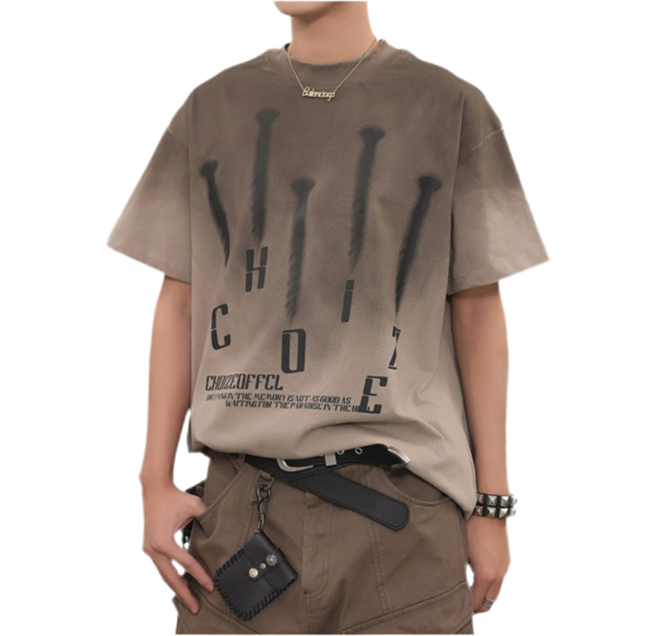 TLS137 Oversized tee/ Nails