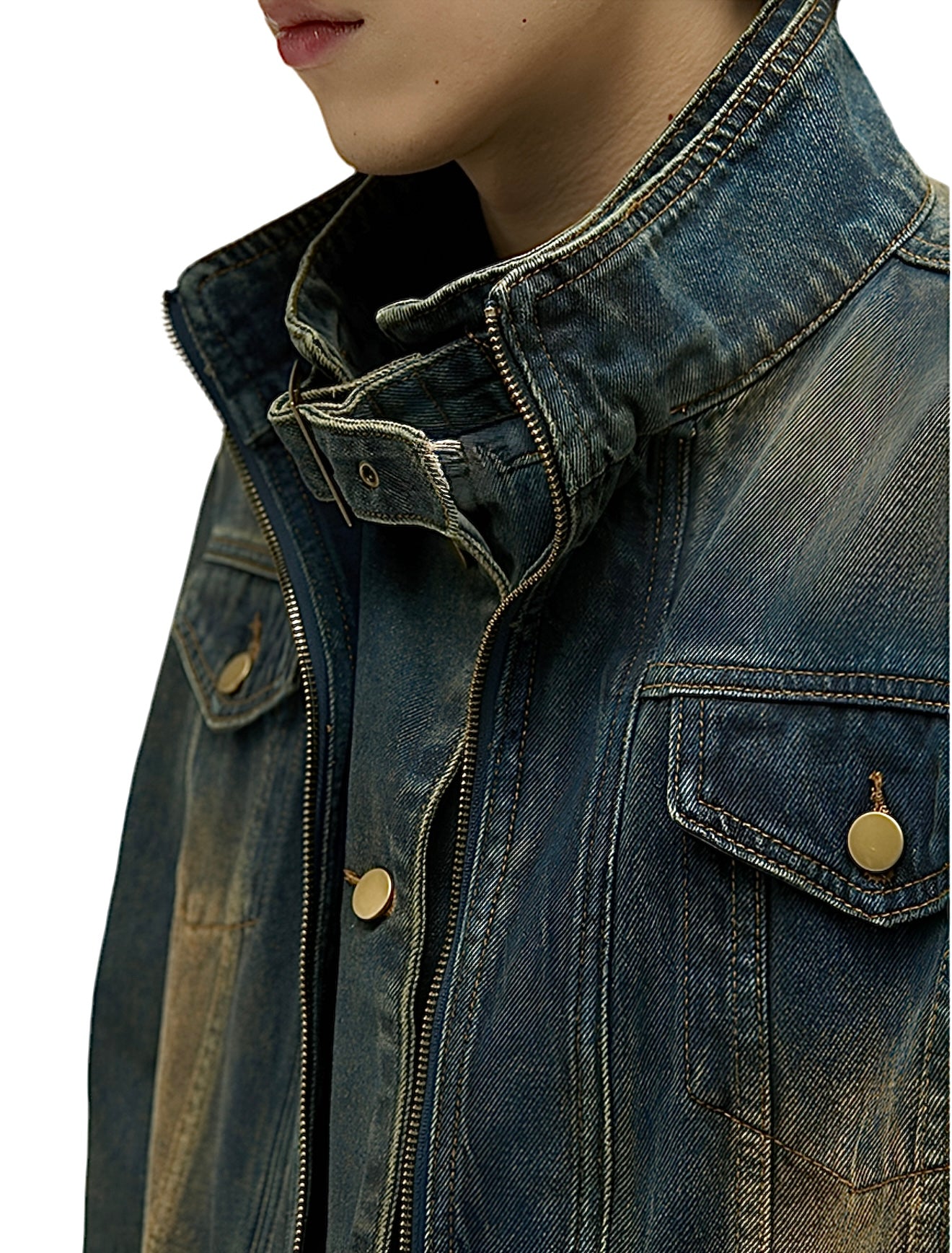 JS10018 Oversized Denim Jacket/ Rebel Crop