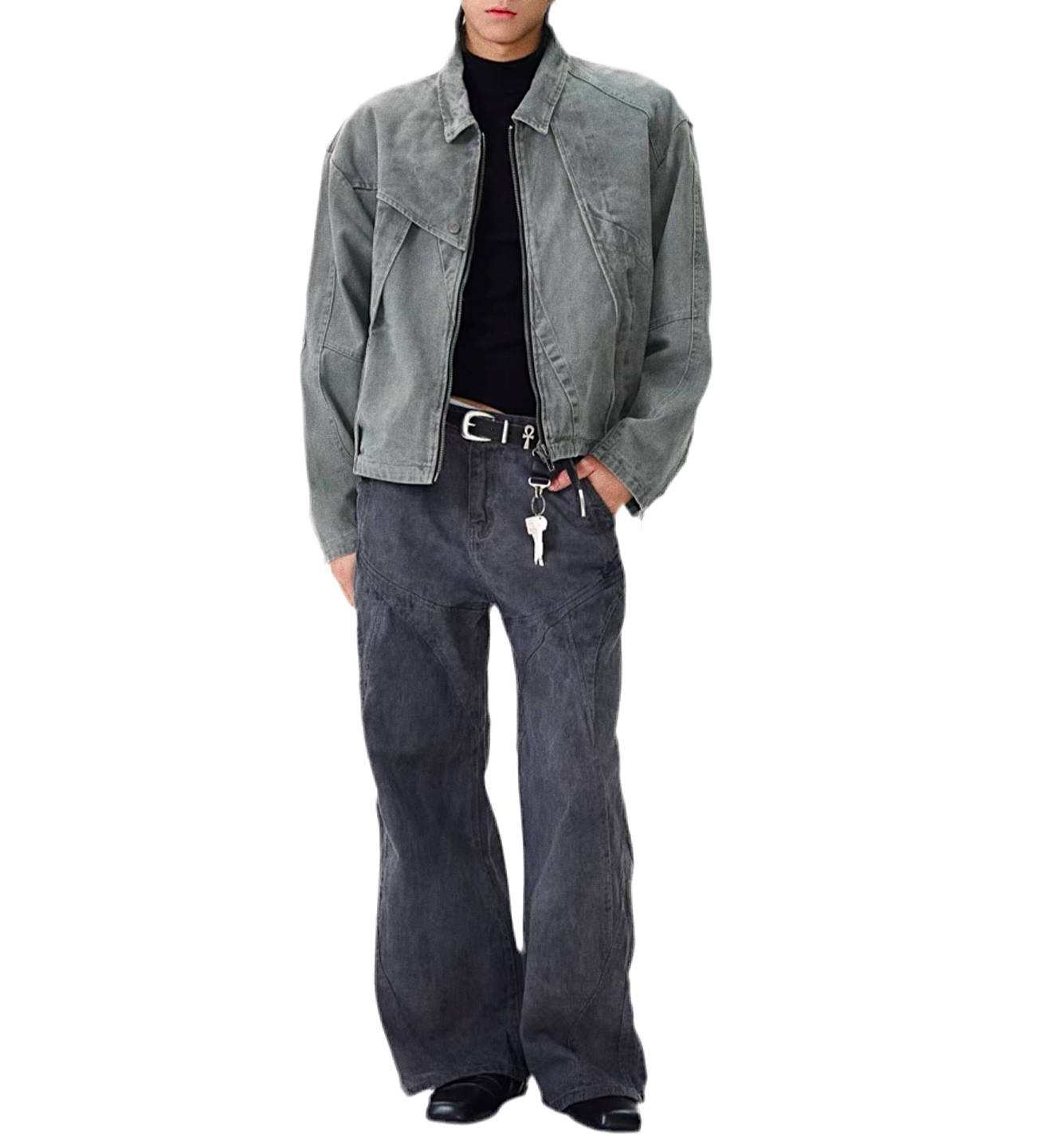JS10014 Oversized Denim Jacket/ Deconstructed