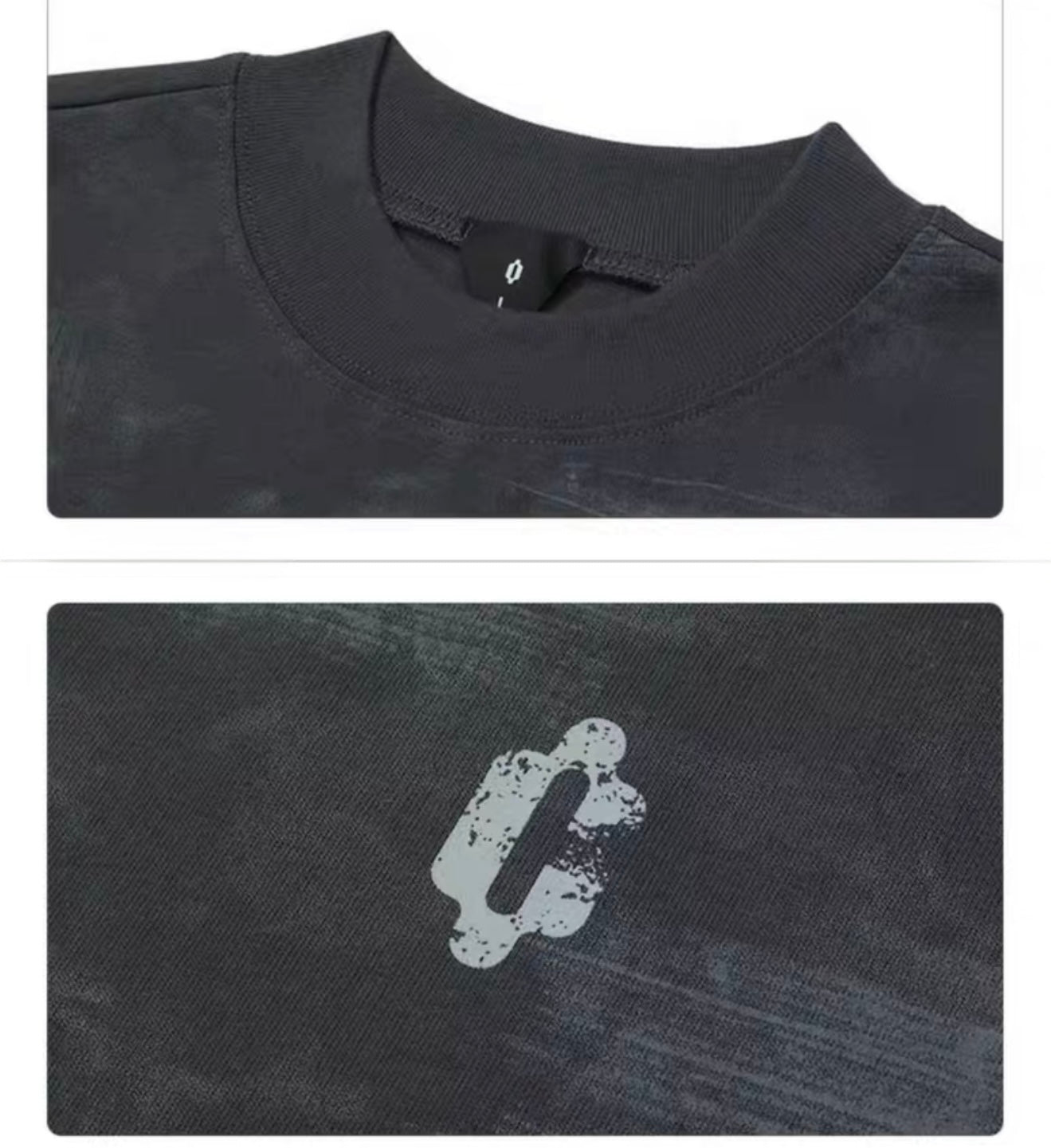 TLS111 Oversized long sleeve tee/ Brushstroke Fade