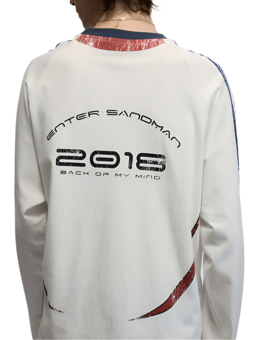 TLS107 Oversized long sleeve tee/ Velocity Grid