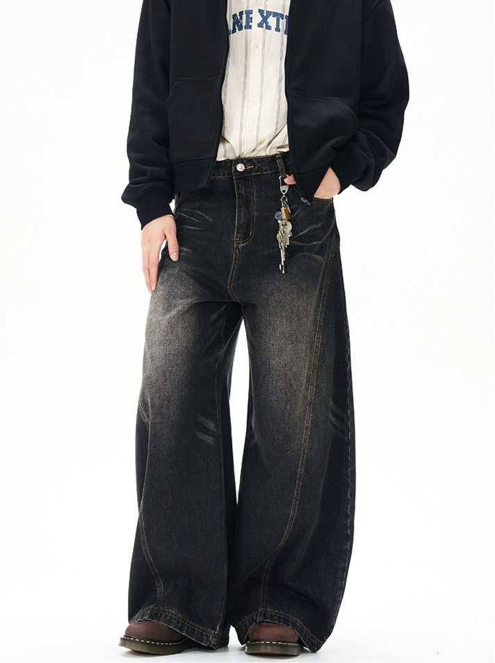 TJ10051 Wide-Leg Barrel Jeans/ Retrograde