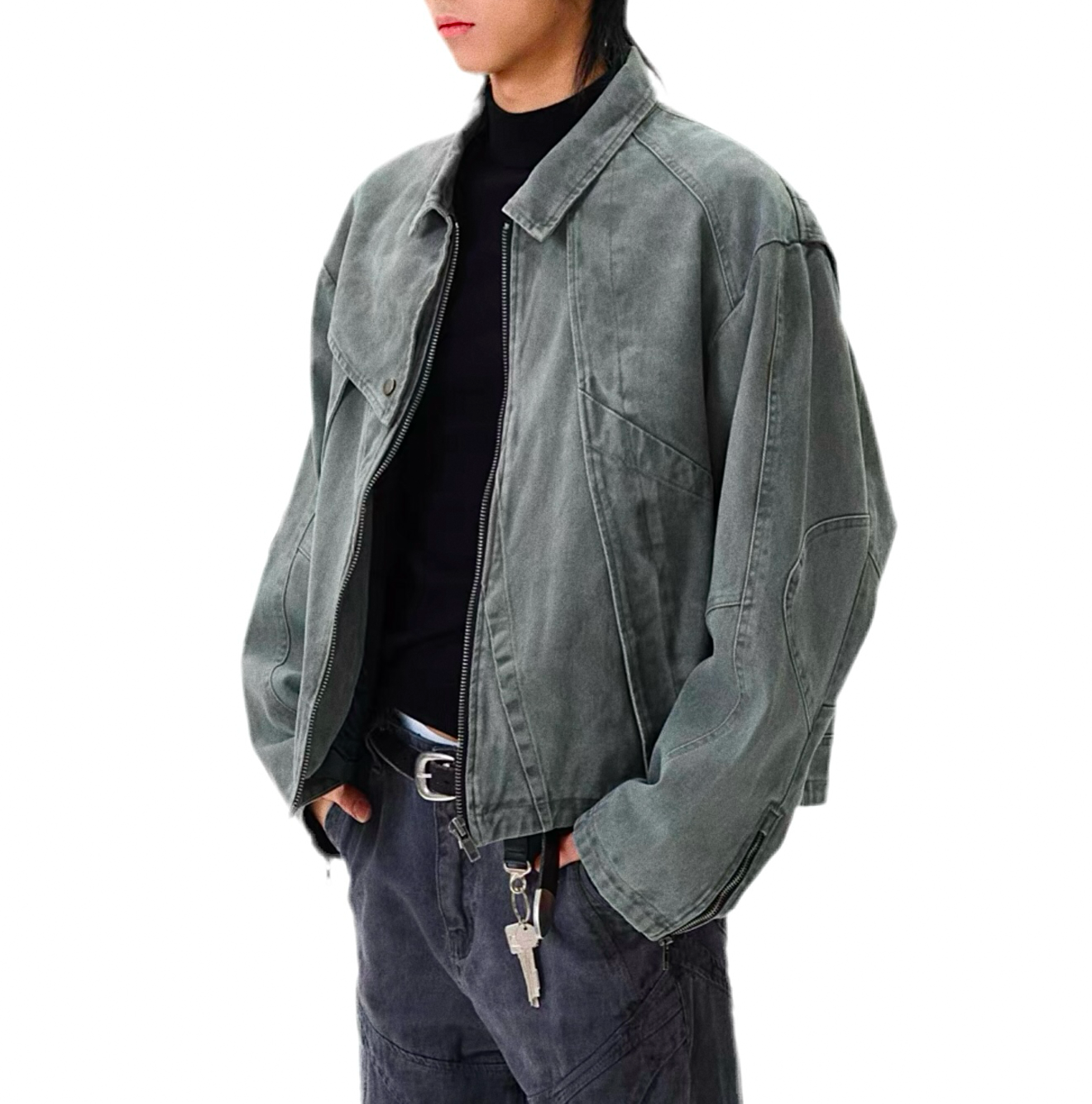 JS10014 Oversized Denim Jacket/ Deconstructed