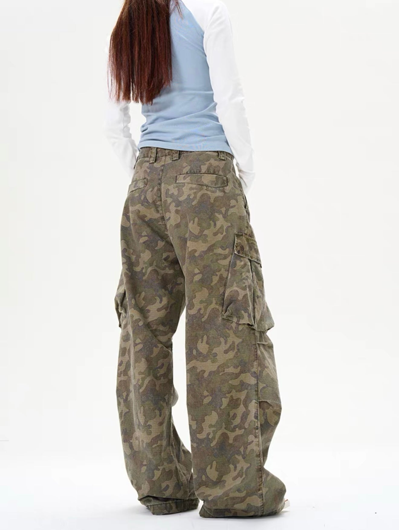 TJ10001 Baggy Cargo Pants/ Urban Camo