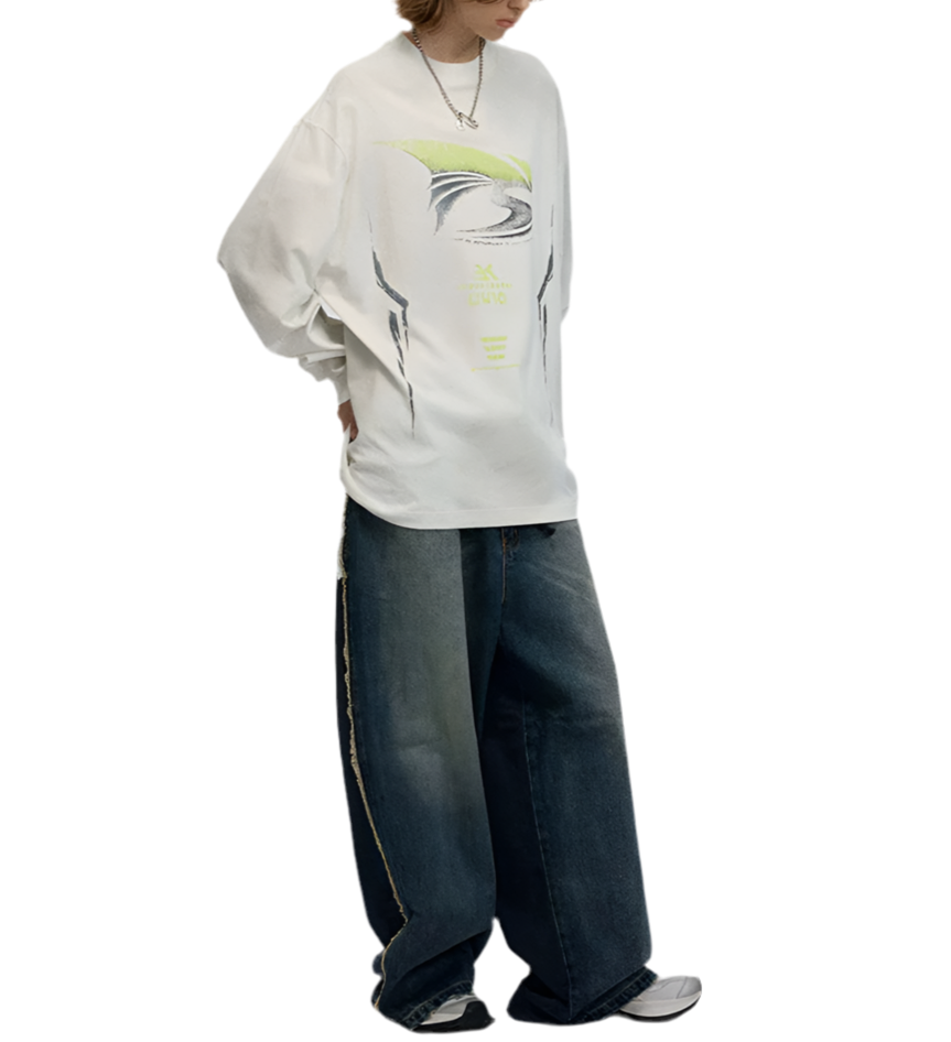 TLS120 Oversized long sleeve/ Waveform Flux