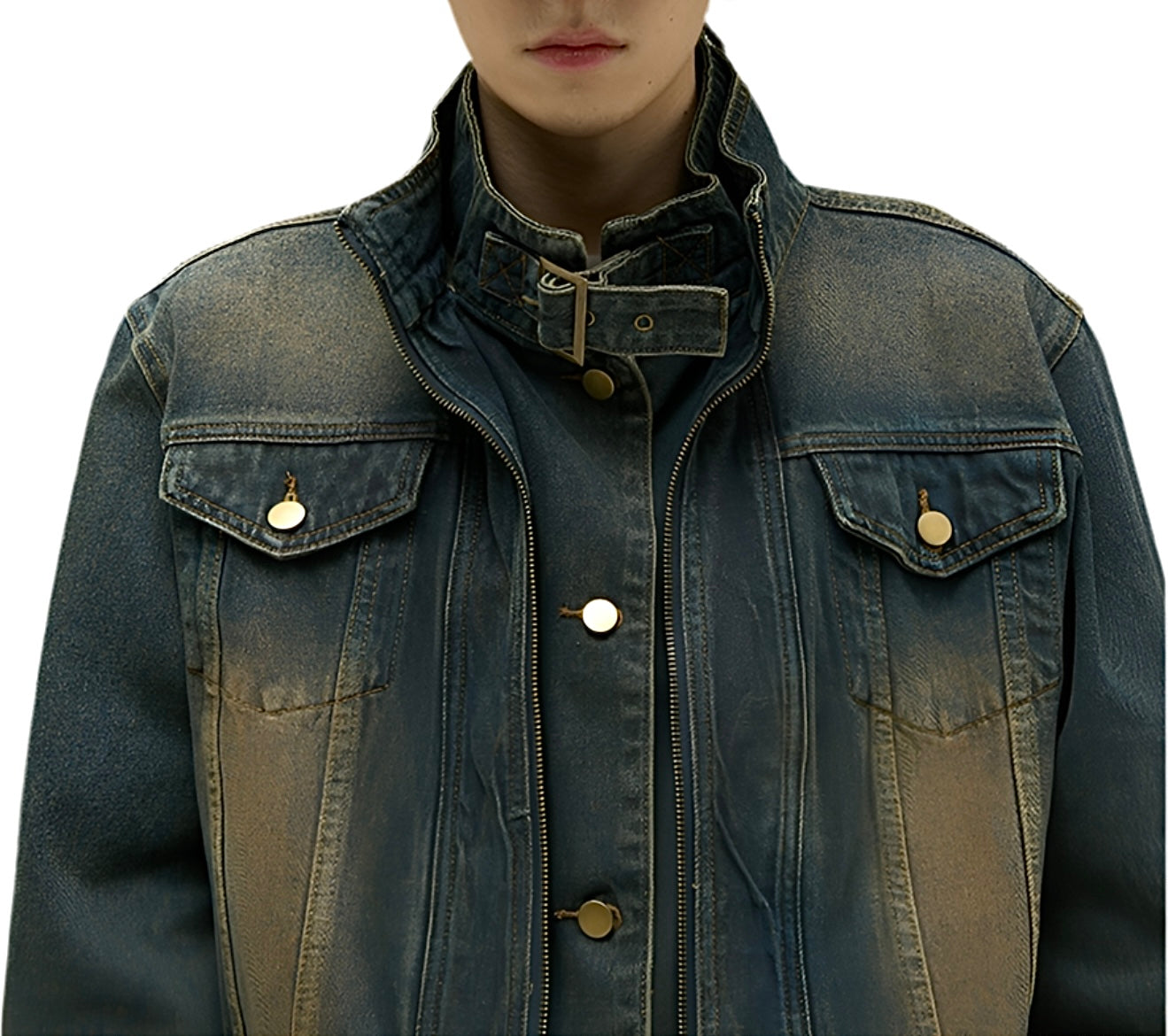 JS10018 Oversized Denim Jacket/ Rebel Crop