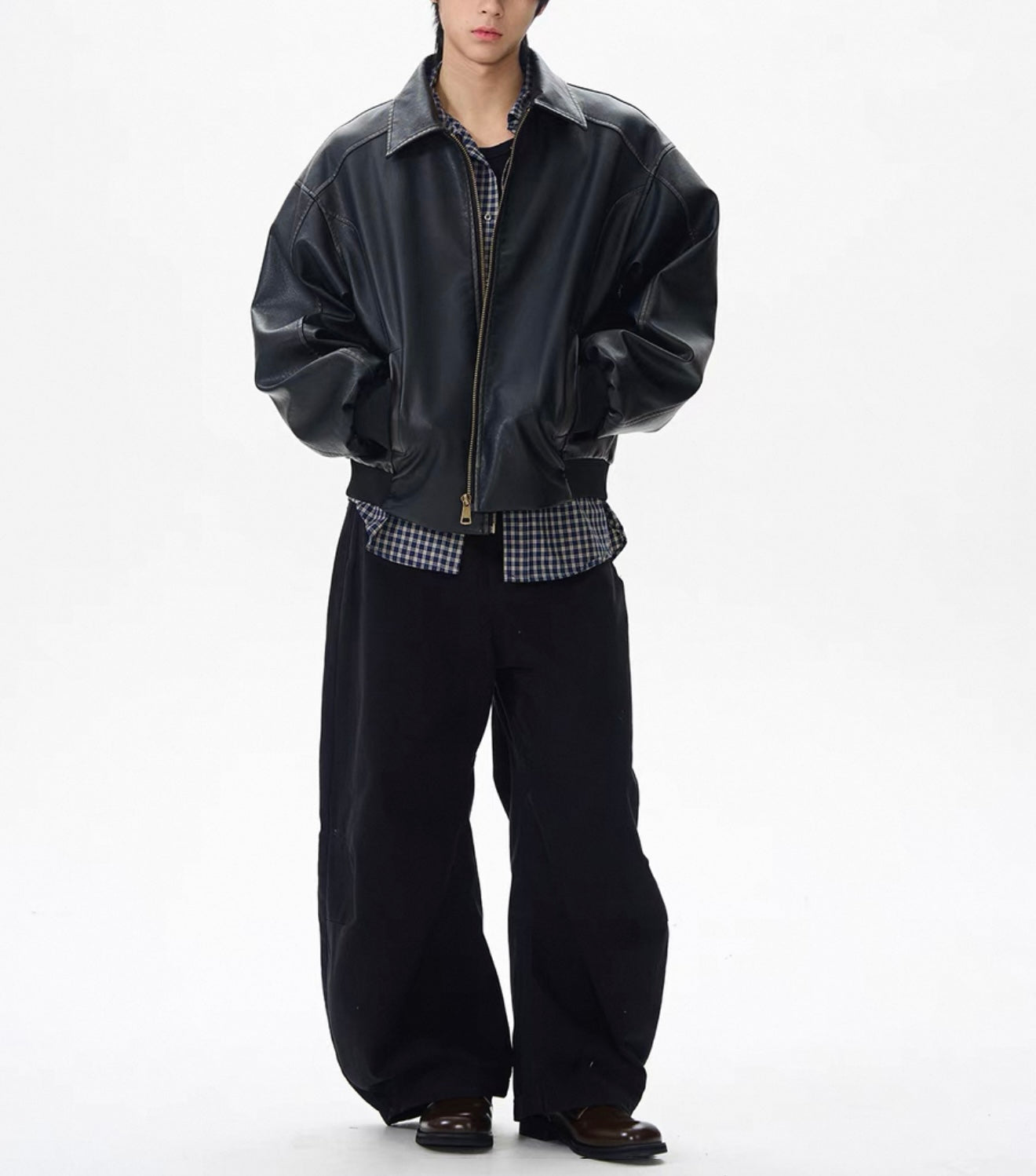 TJ10073 Baggy Coffee Brown Trousers