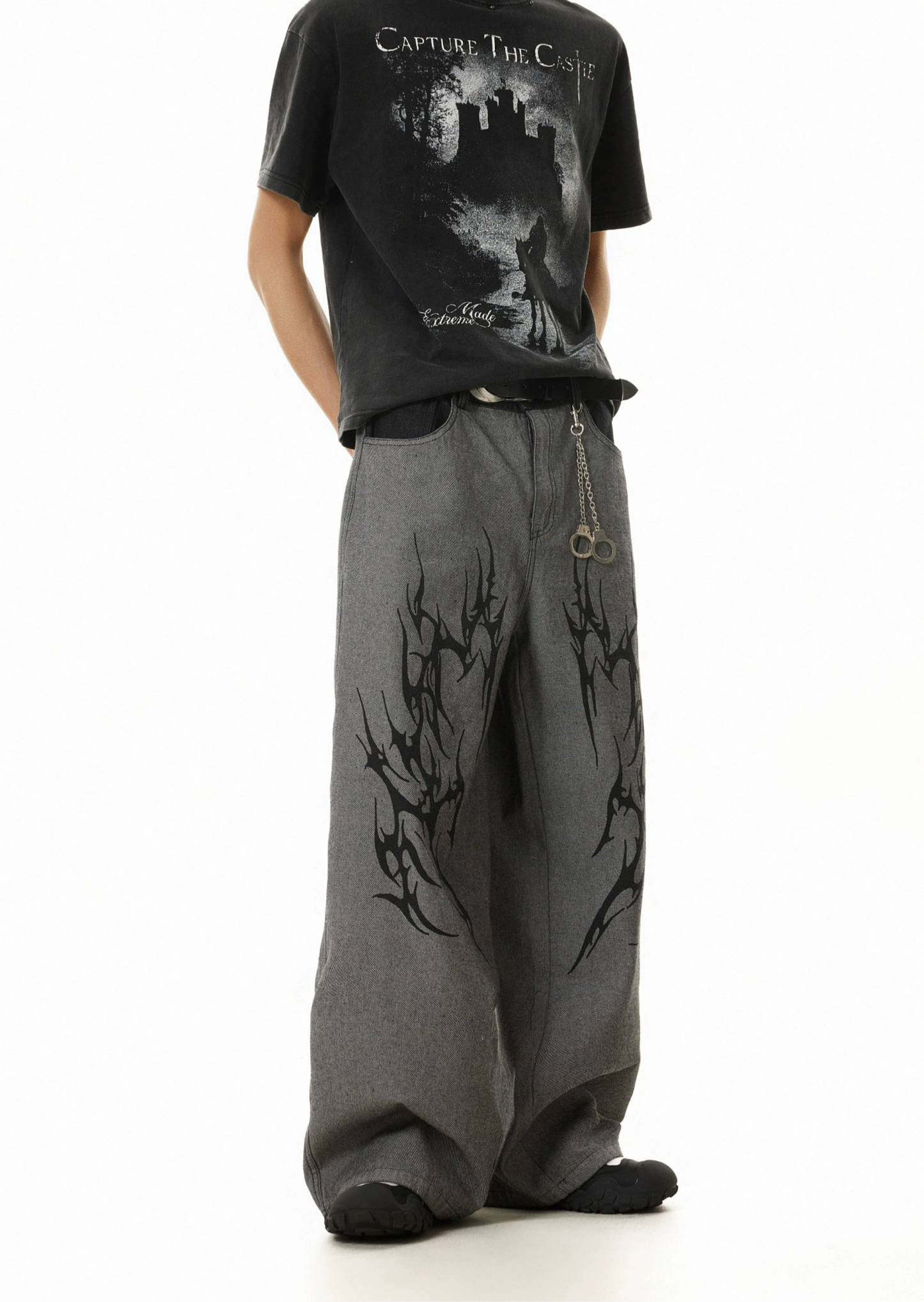 TJ10113 Baggy Grim Crest Trousers