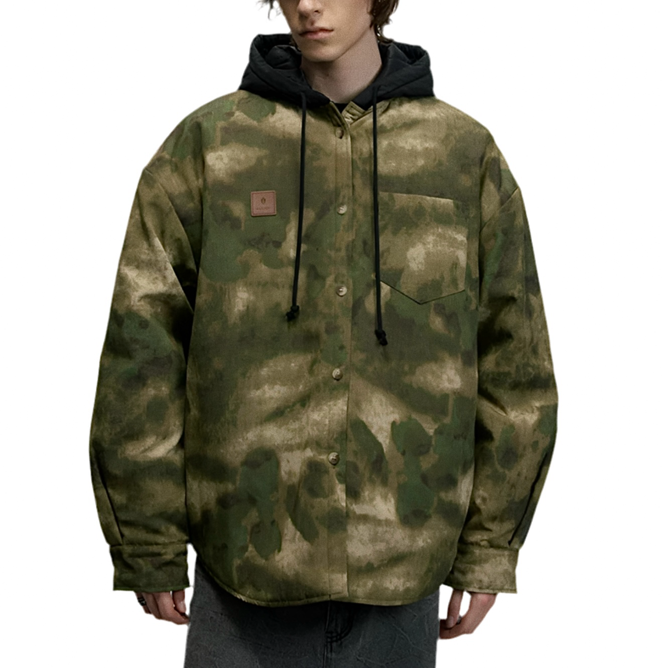 JS10007 Oversized Hooded Winter Jacket/ Shadow Terrain