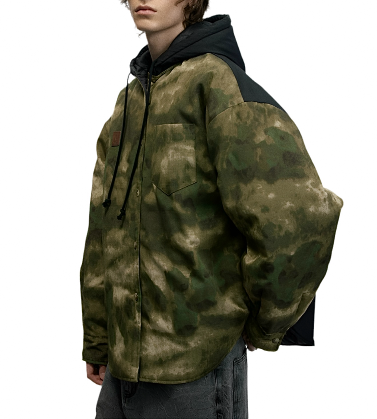 JS10007 Oversized Hooded Winter Jacket/ Shadow Terrain