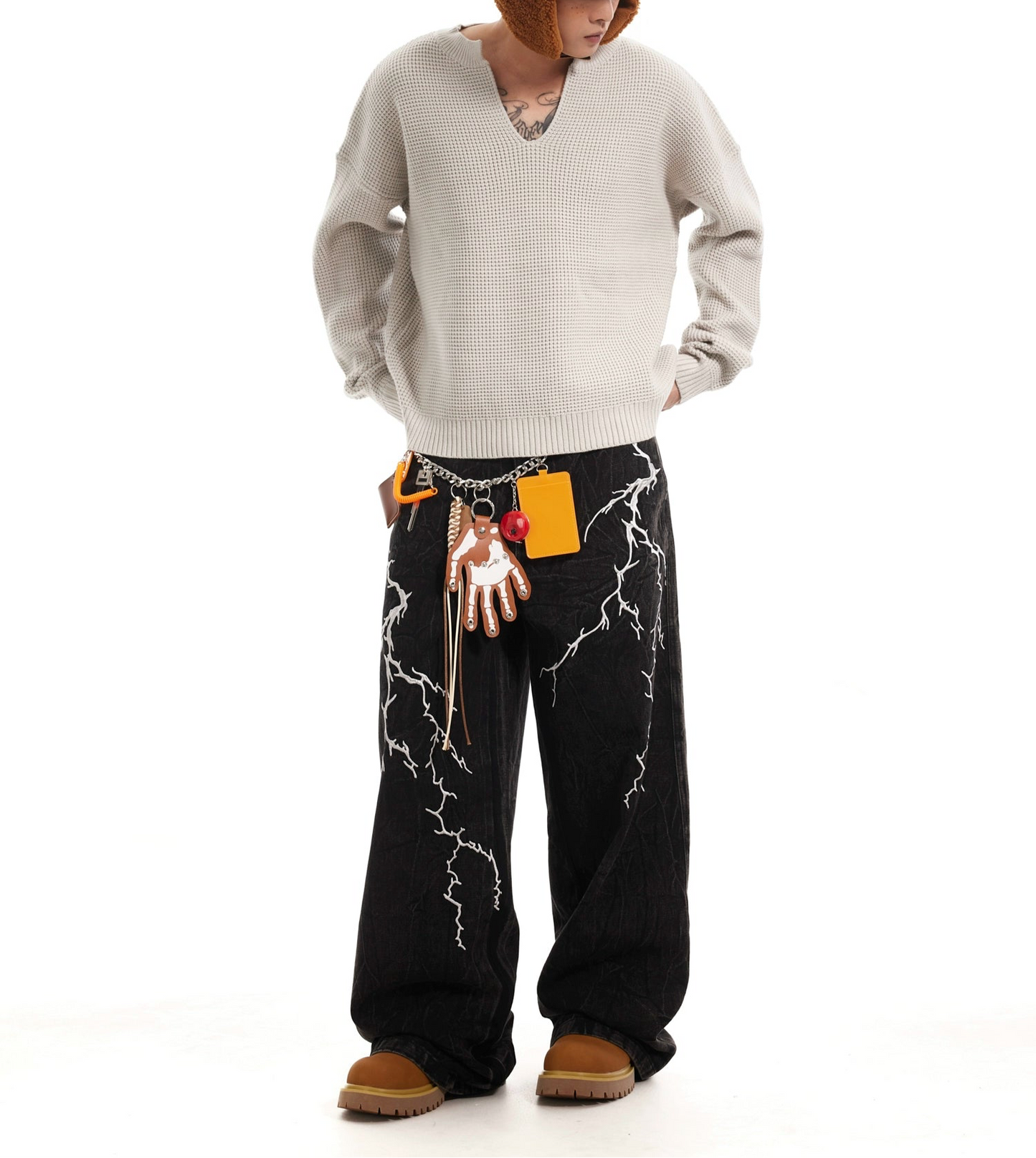 TJ10053 Baggy Jeans/ Lightning