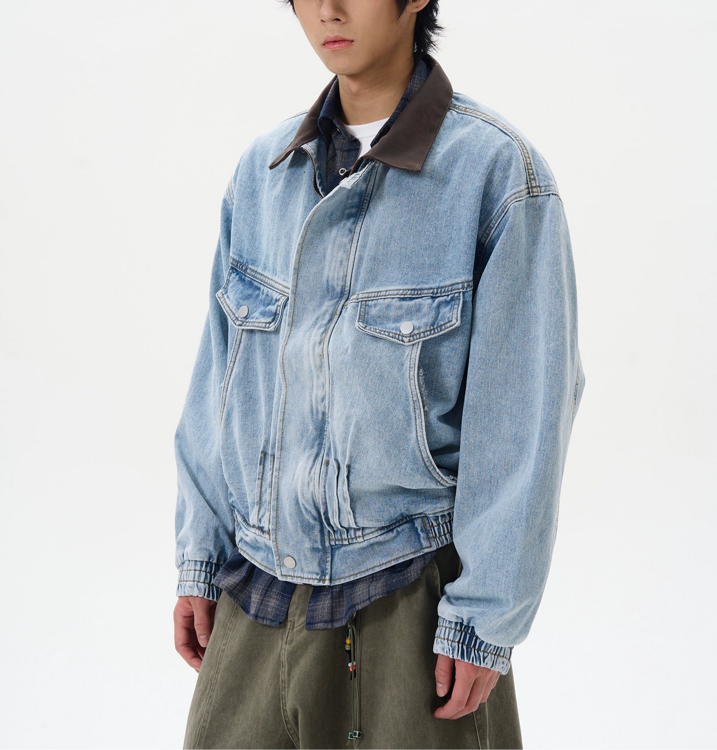 JS10072 Oversized Denim Work Jacket
