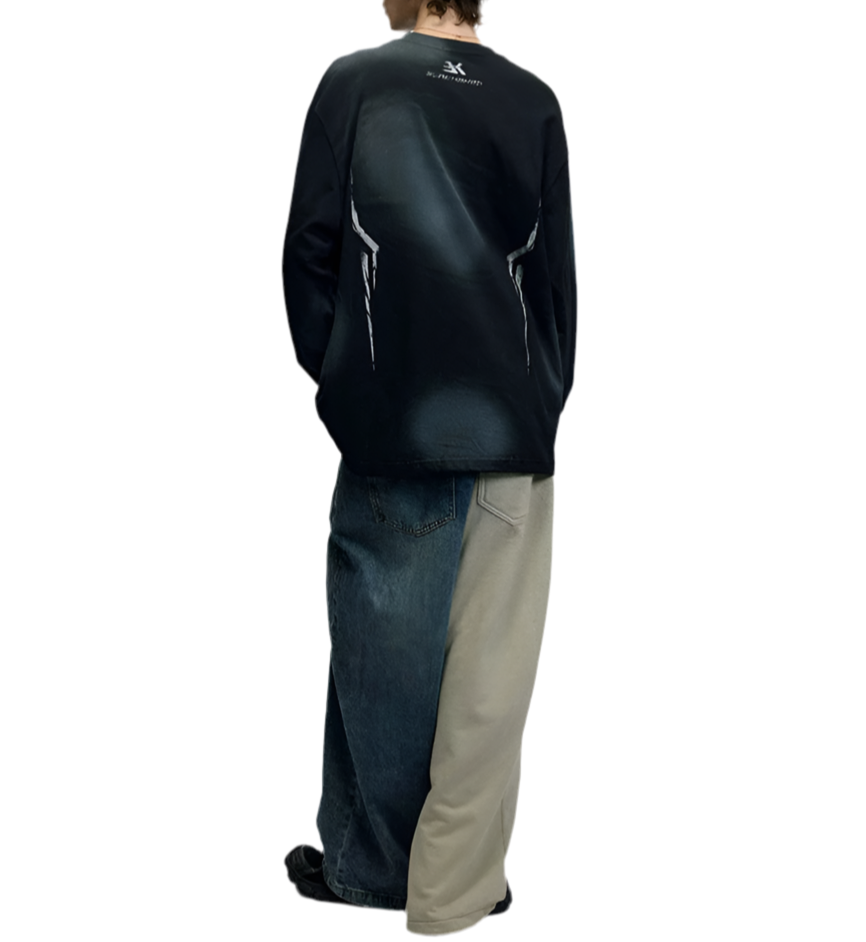 TLS120 Oversized long sleeve/ Waveform Flux