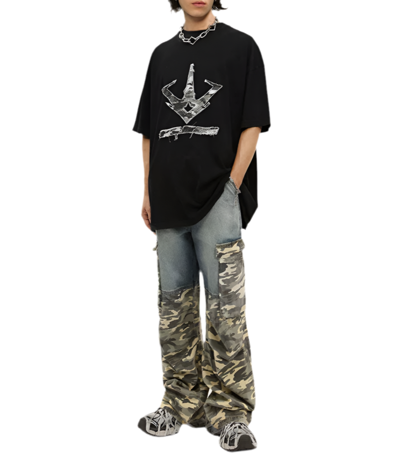 TLS110 Oversized tee/ Camo Viper