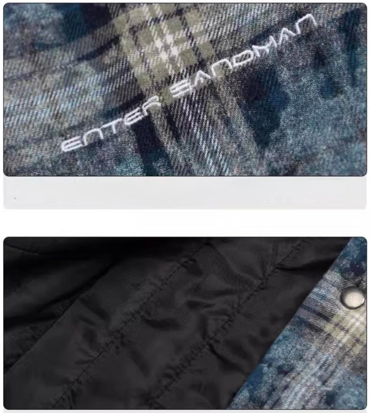 JS10008 Oversized Winter Jacket/ Frosted Plaid Convertible