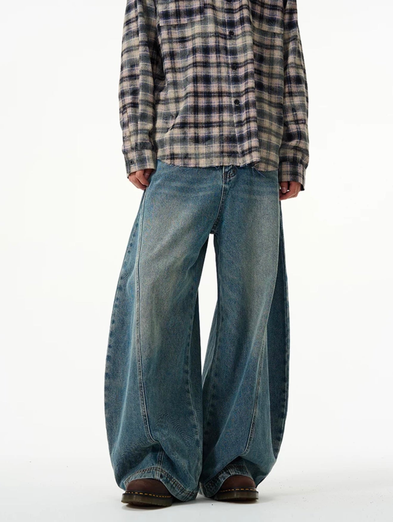 TJ10032 Wide-Leg Barrel Jeans/ Street Glide