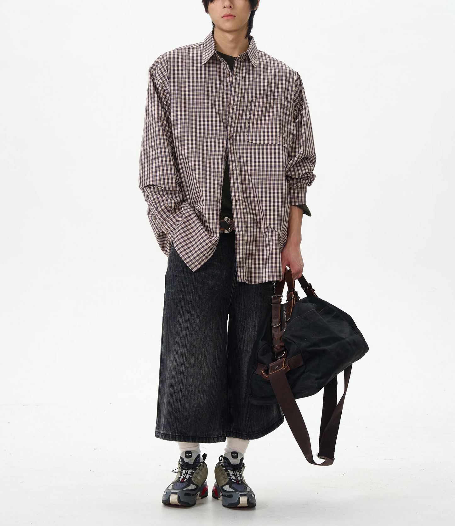 TJ10094 Baggy Vintage Washed Jorts