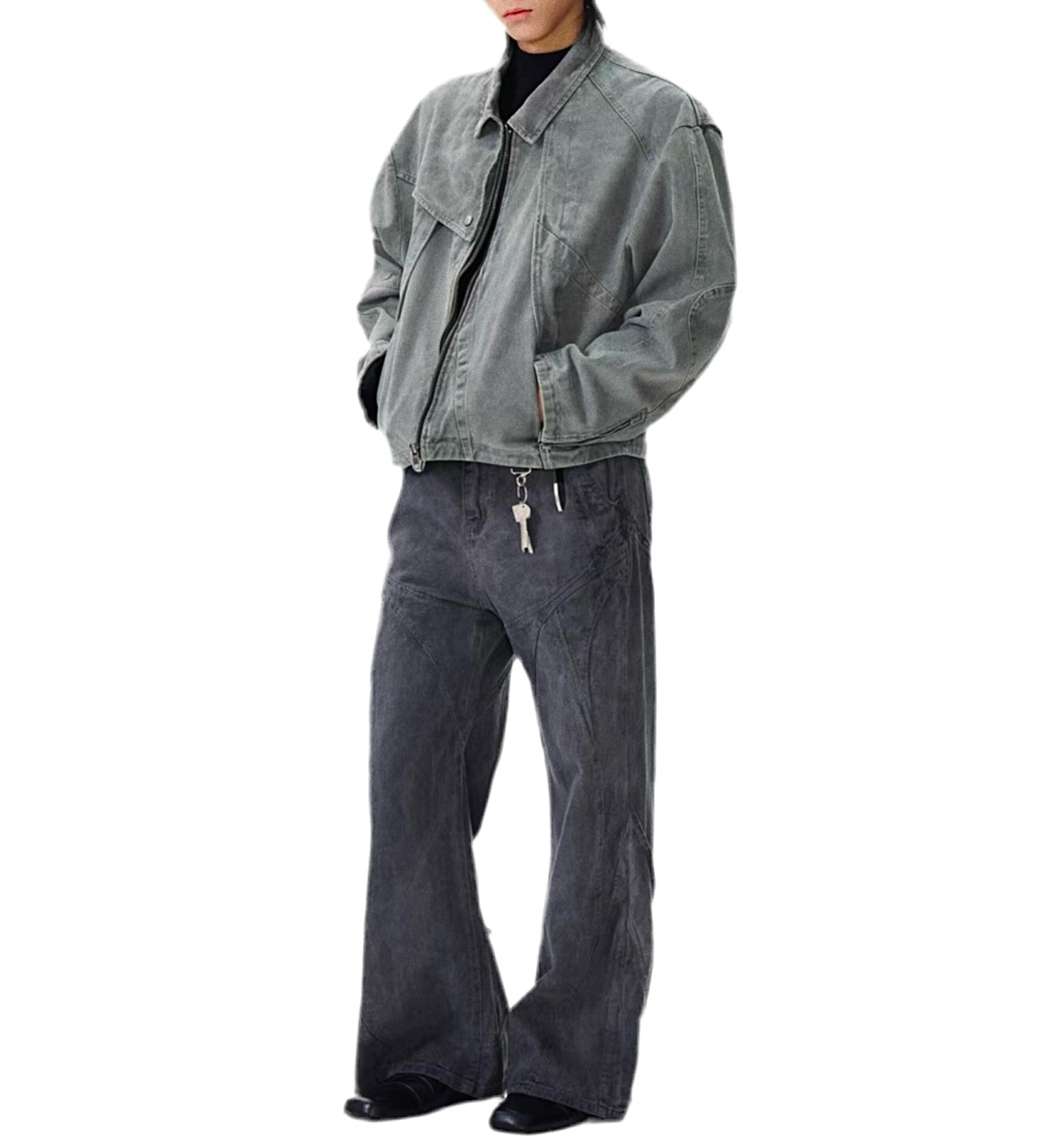 JS10014 Oversized Denim Jacket/ Deconstructed