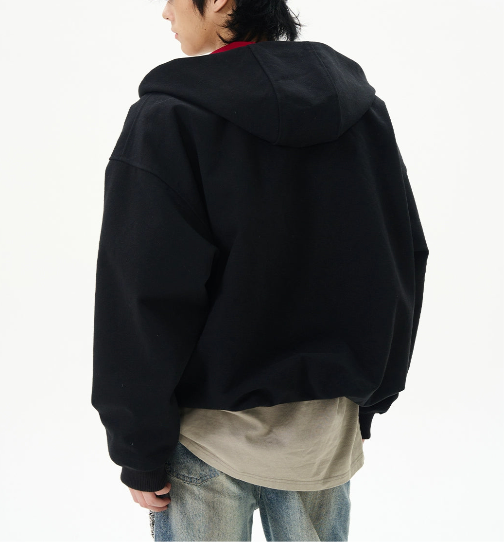 HS10049 Oversized Vintage Washed Distressed Cropped Hoodie