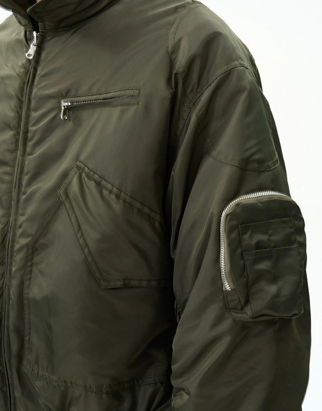 JS10005 Oversized Bomber Jacket/ Aviator Luxe