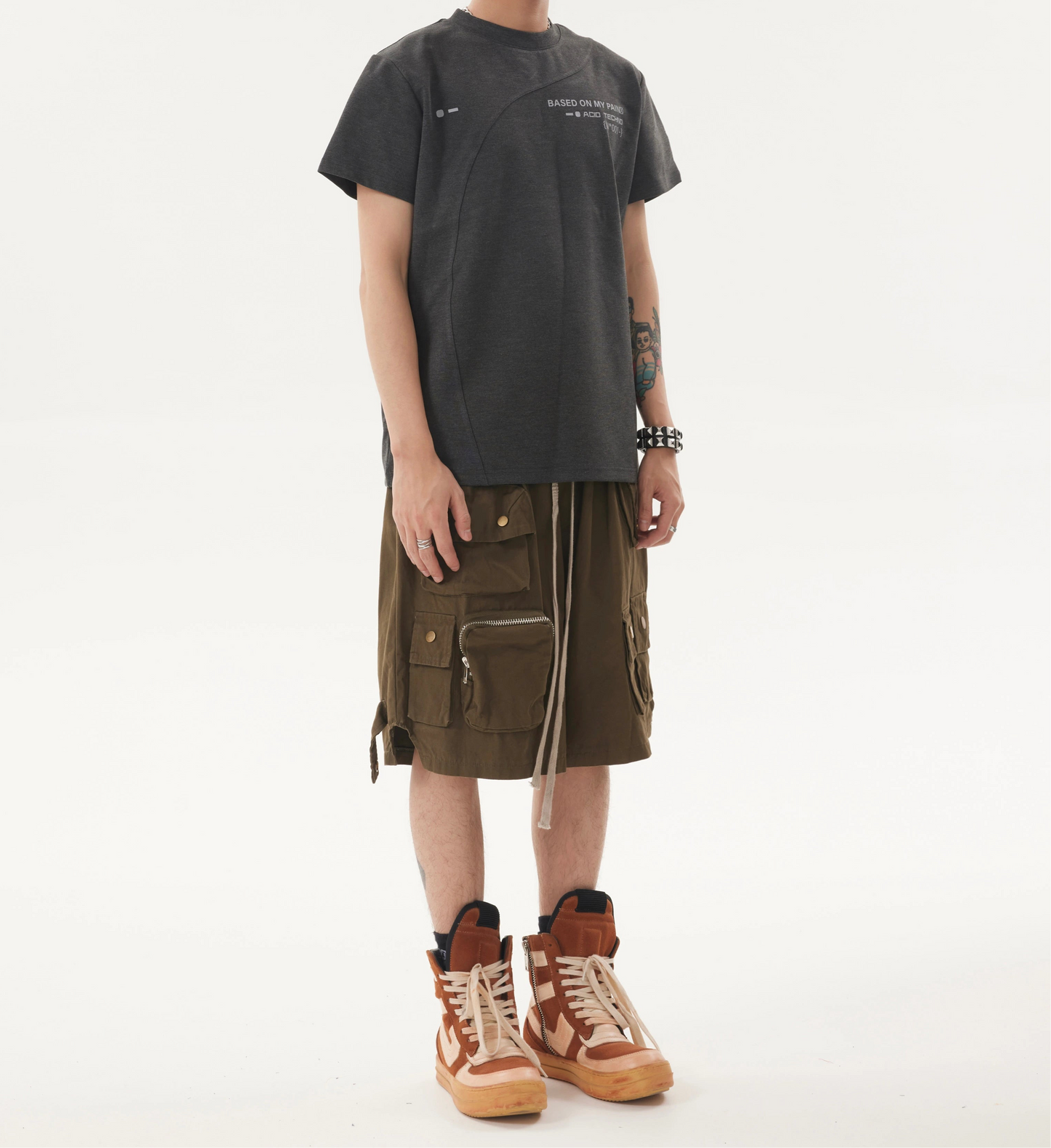 TJ10028 Cargo Multi Pocket Shorts