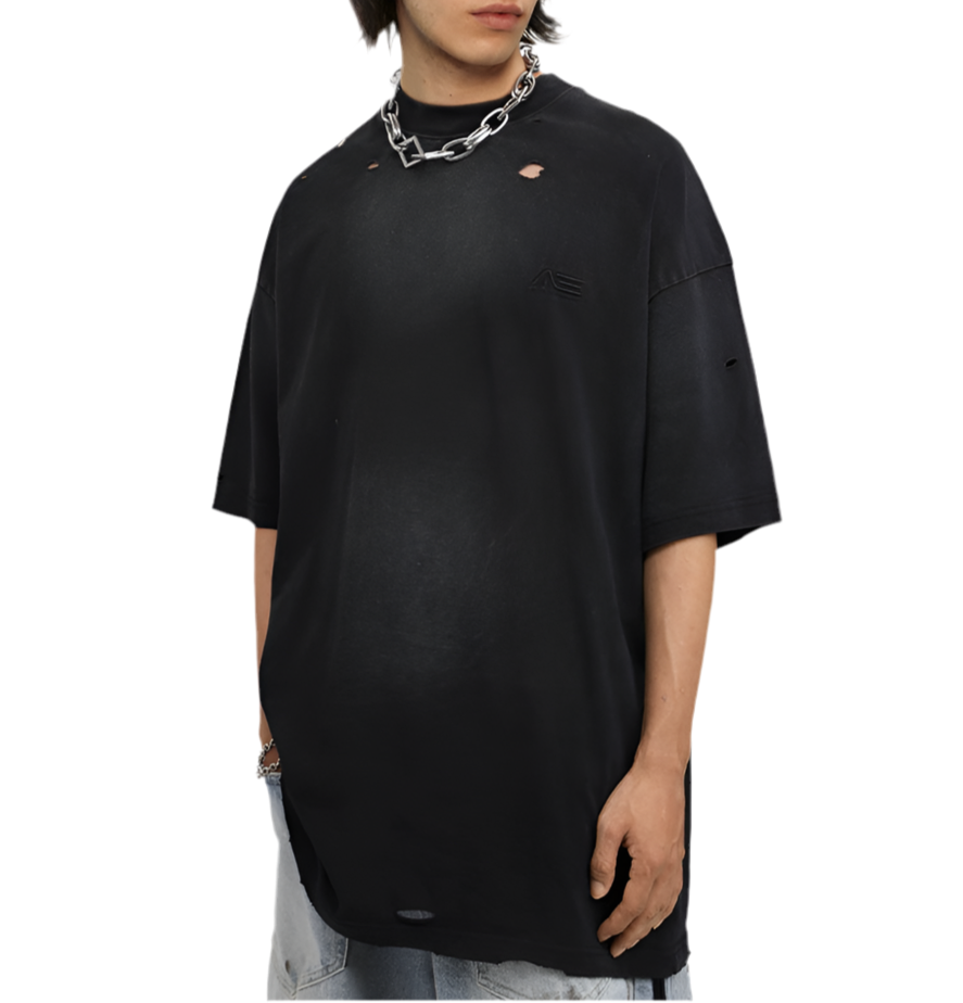 TLS113 Oversized tee/ Ripped ESM Logo
