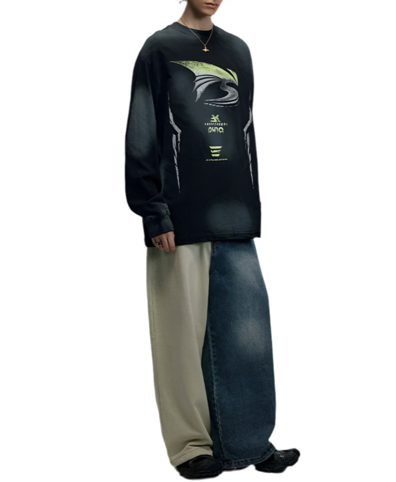 TLS120 Oversized long sleeve/ Waveform Flux