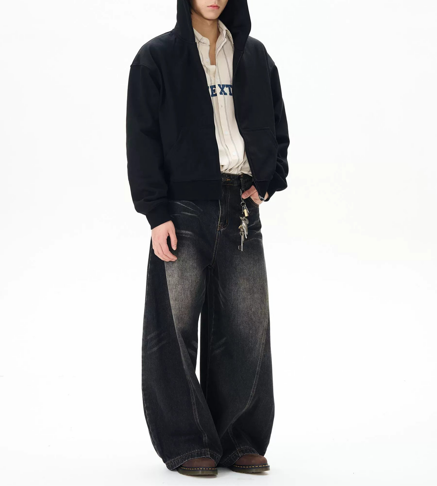 TJ10051 Wide-Leg Barrel Jeans/ Retrograde