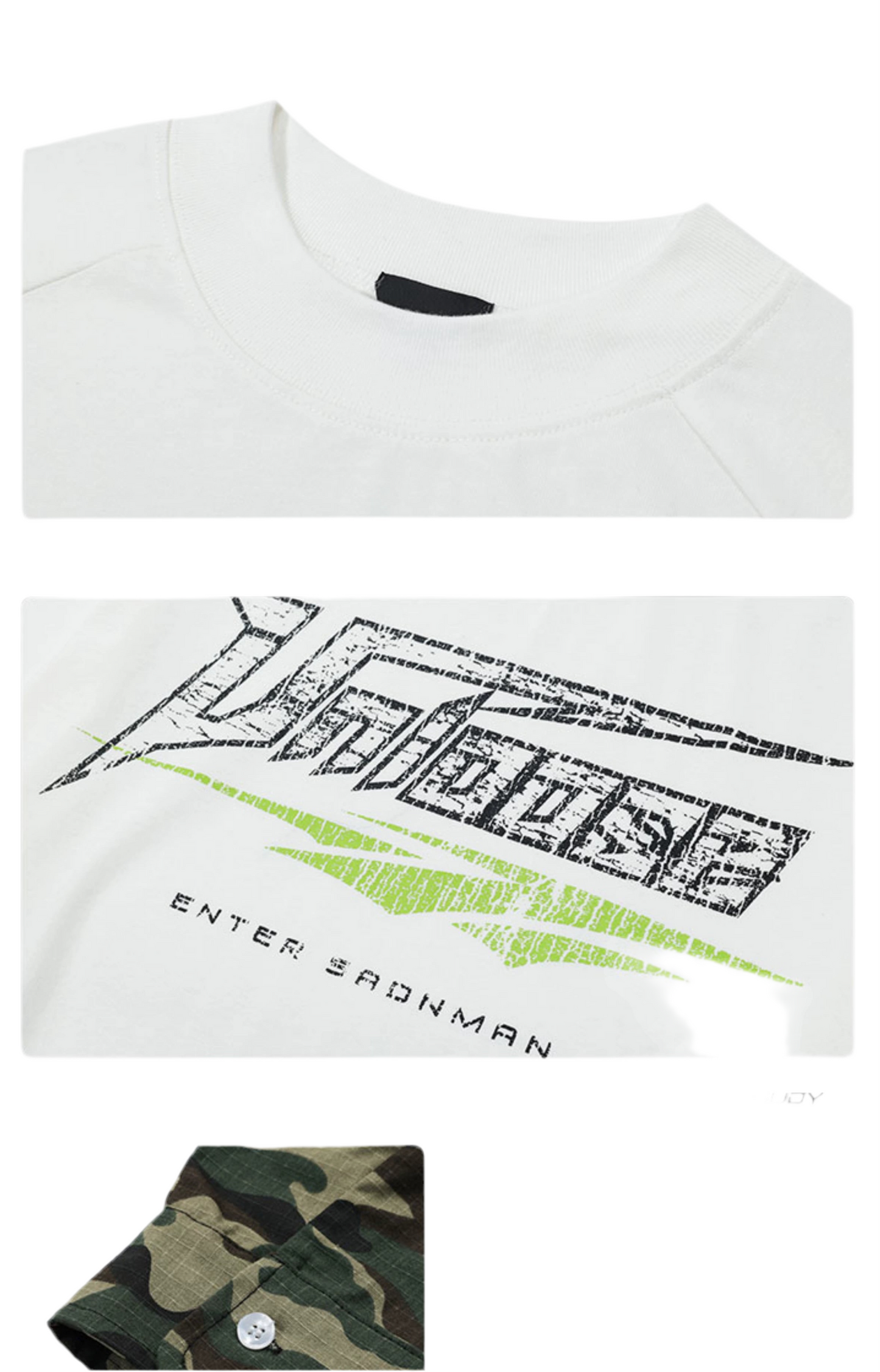 TLS102 Oversized layered long sleeve tee/ Street Stealth Camo