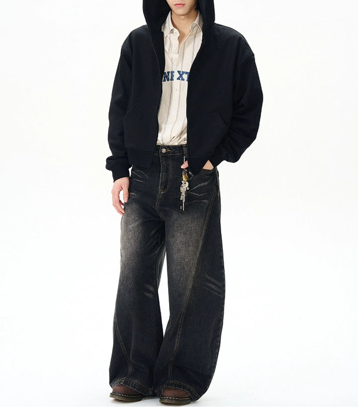 TJ10051 Wide-Leg Barrel Jeans/ Retrograde