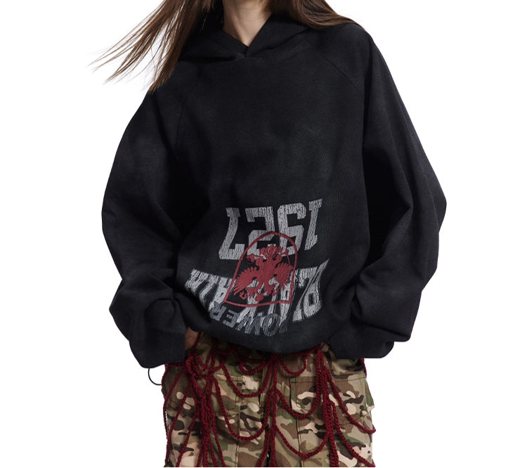 HS10035 Oversized hoodie/ Dirty HRE