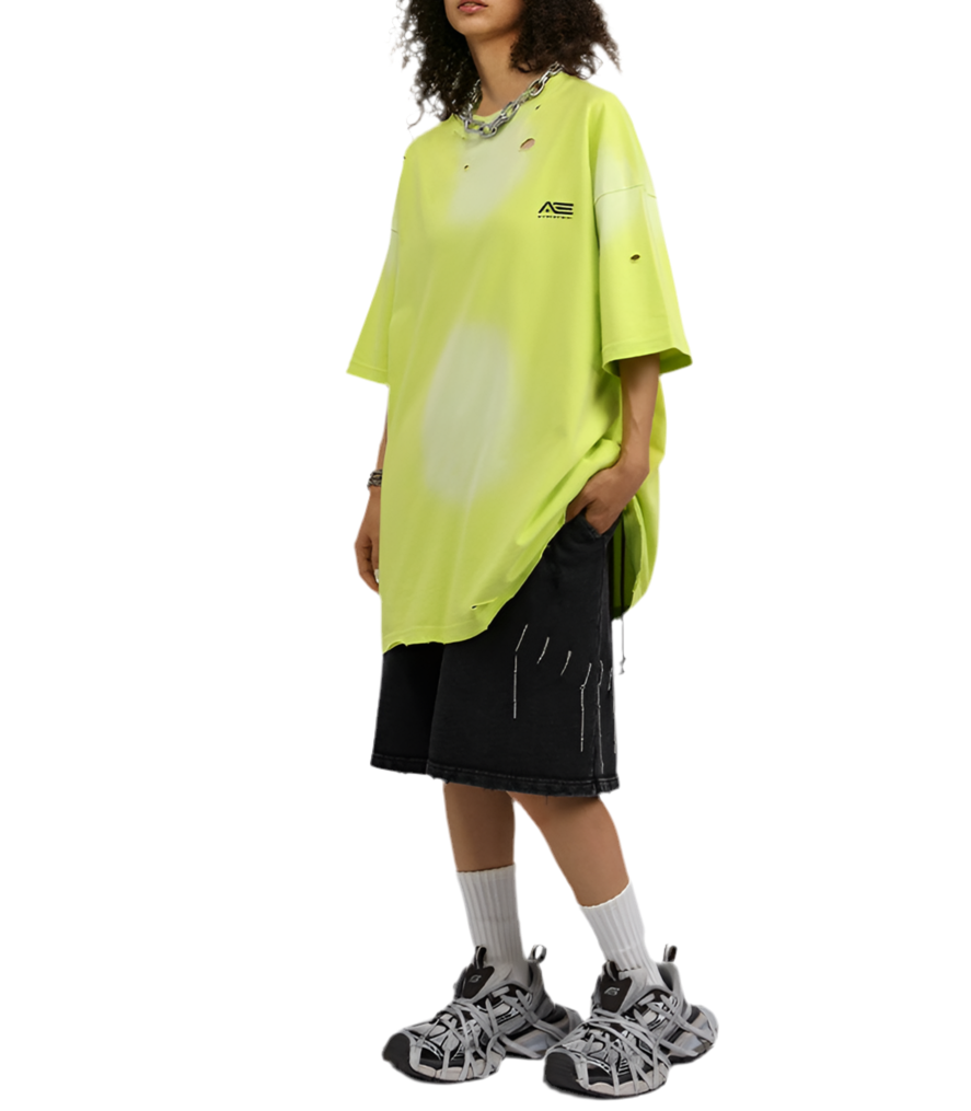 TLS113 Oversized tee/ Ripped ESM Logo