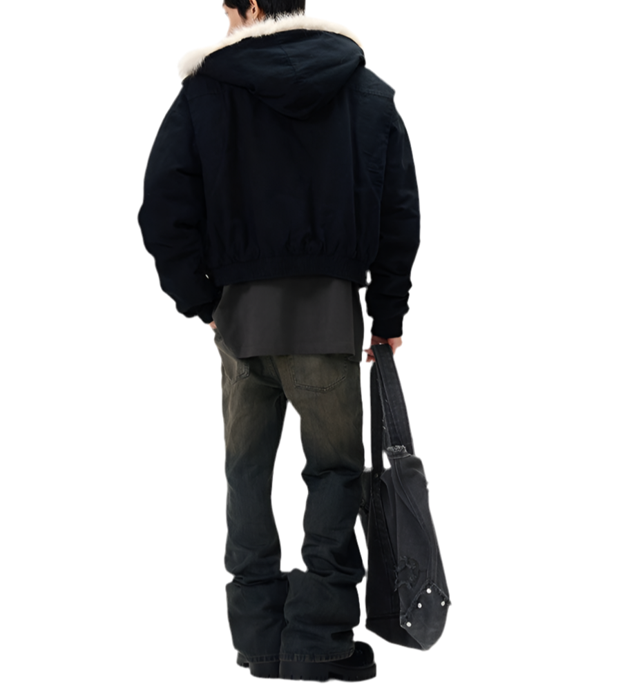 JS10023 Oversized Hooded Jacket/ Arctic Flux