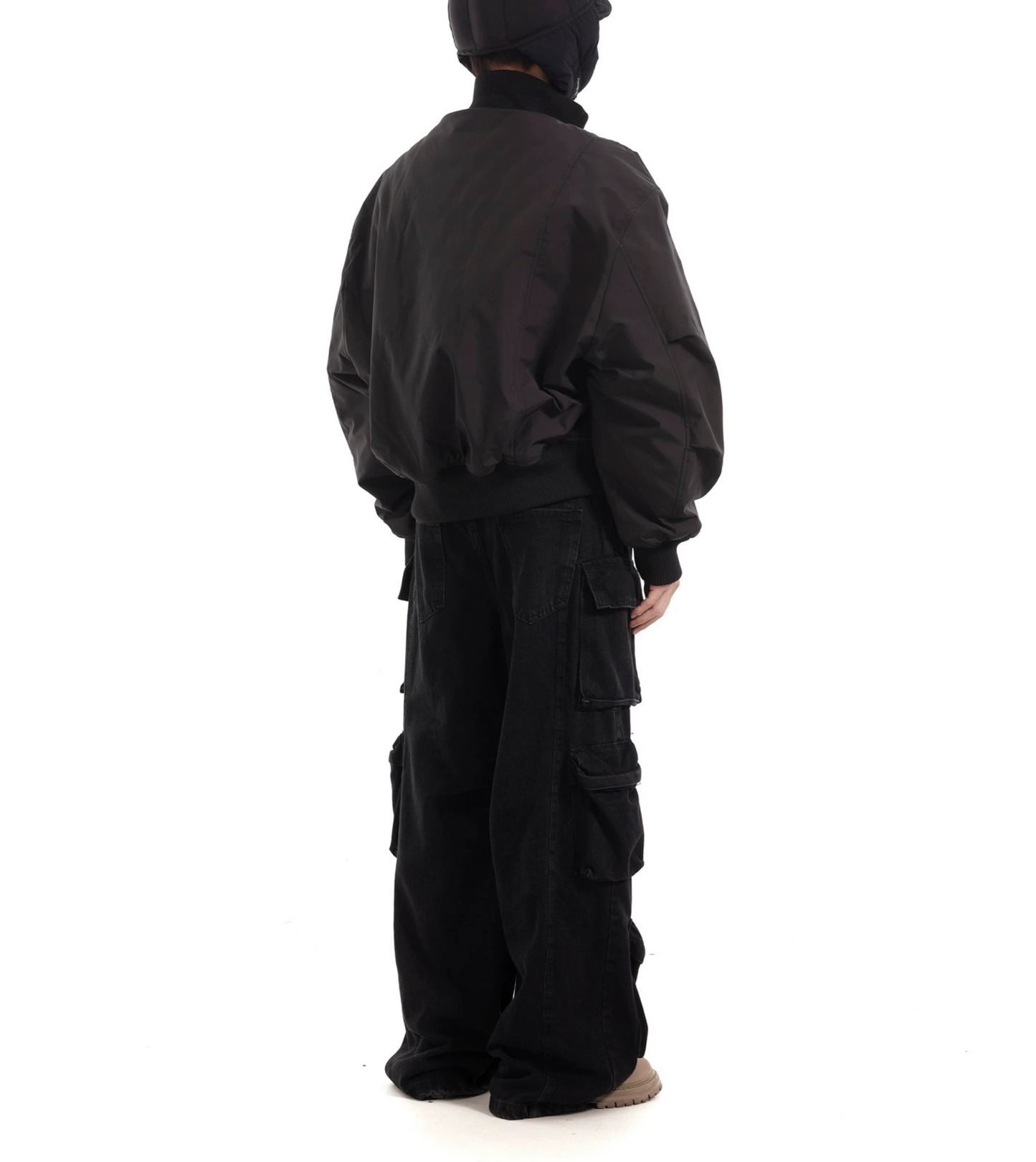 TJ10133 Retro Washed Distressed Cargo Jeans