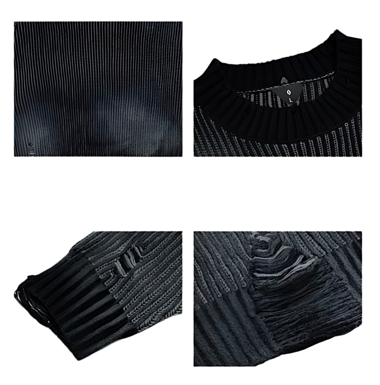 HS10017 Oversized knitted sweater/ Worn-In Wave