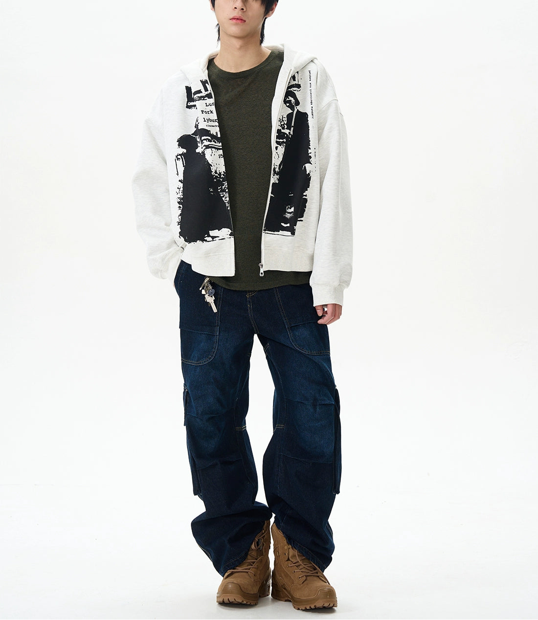 HS10053 Oversized Vintage Retro Hoodie